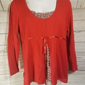 Lane Bryant Red Long Sleeve Sweater